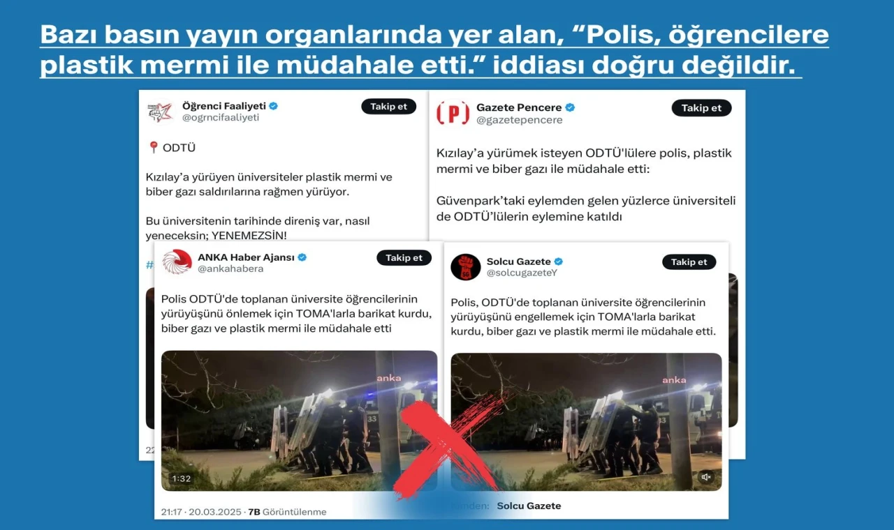 ODTÜ’lülere polis müdahalesi iddiasına İletişim’den açıklama