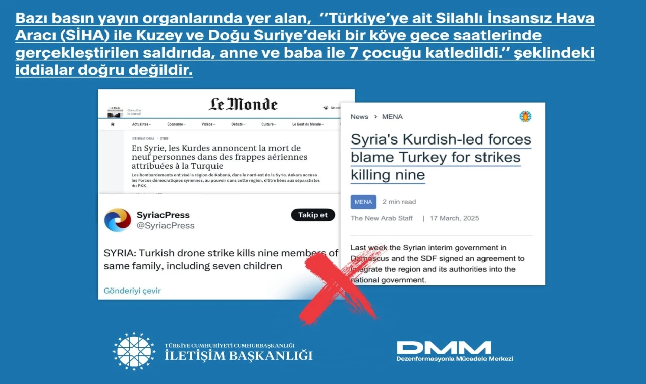 Türkiye SİHA’sı Suriye’ye saldırdı iddialarına açıklama