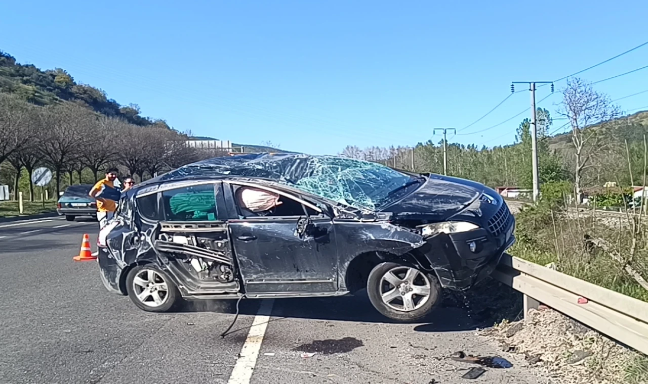 Bilecik’te takla atan otomobilde 1 kişi yaralandı