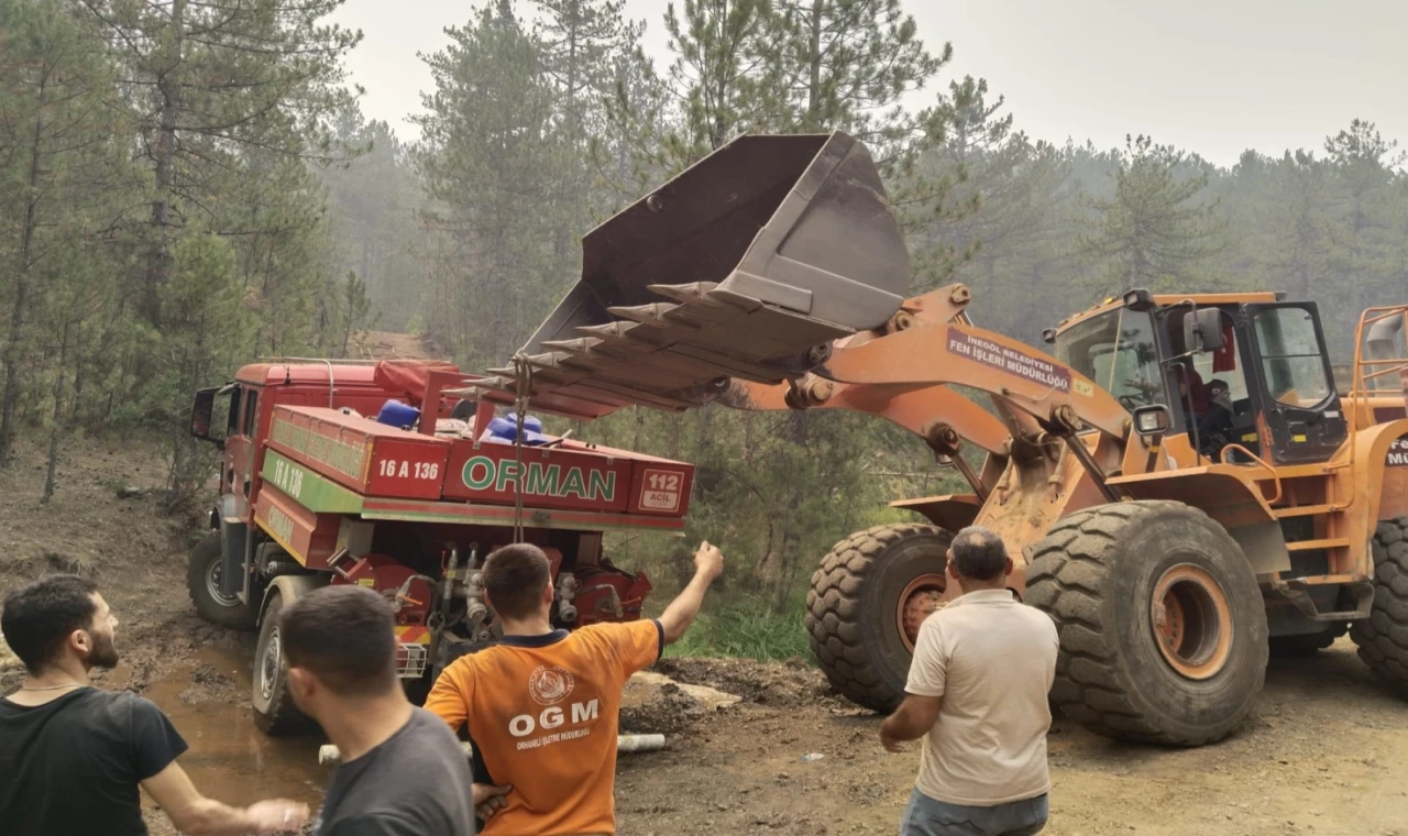 Bursa’da İnegöl’ün dayanışma ruhu yangın bölgesinde