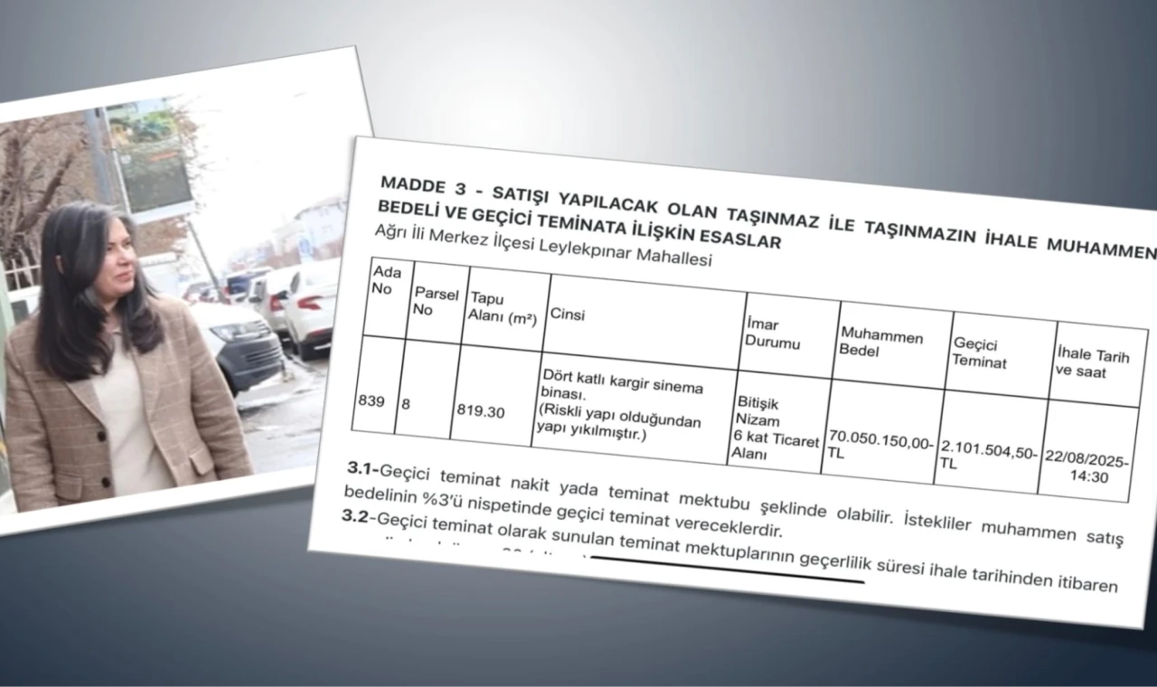 Ağrı Belediyesi’nin arsa satışı tepki çekti: Kültürel miras satılıyor!