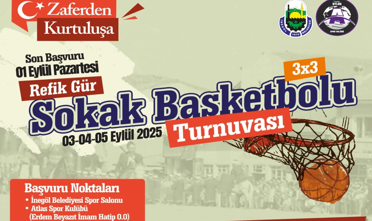 Bursa İnegöl’de sokak basketbolu heyecanı