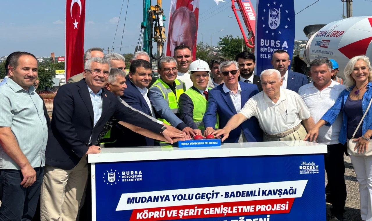 Bursa ulaşımına yeni nefes olacak! Büyükşehir’den Mudanya Yolu Geçit-Bademli Kavşağı Projesi’ne temel
