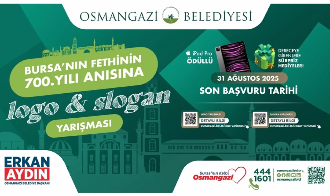Bursa’da fethin 700’üncü yılına özel Osmangazi’den logo ve slogan yarışması