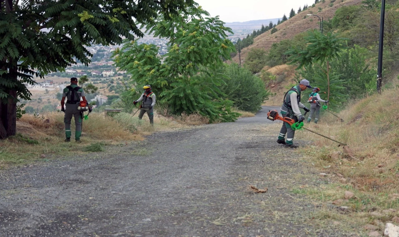 Kayseri Talas’ta Ali Dağı’na yangın önlemi