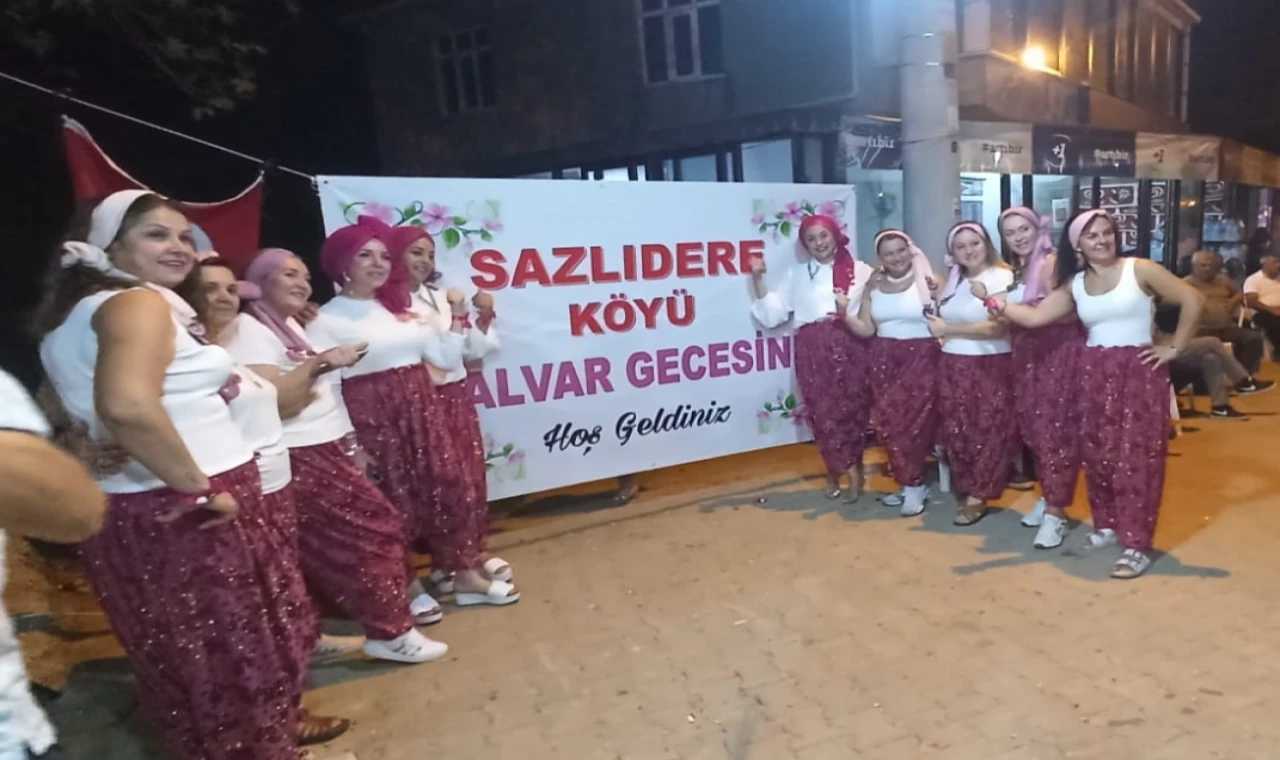 Edirne Sazlıdere’de Şalvar Gecesi coşkusu