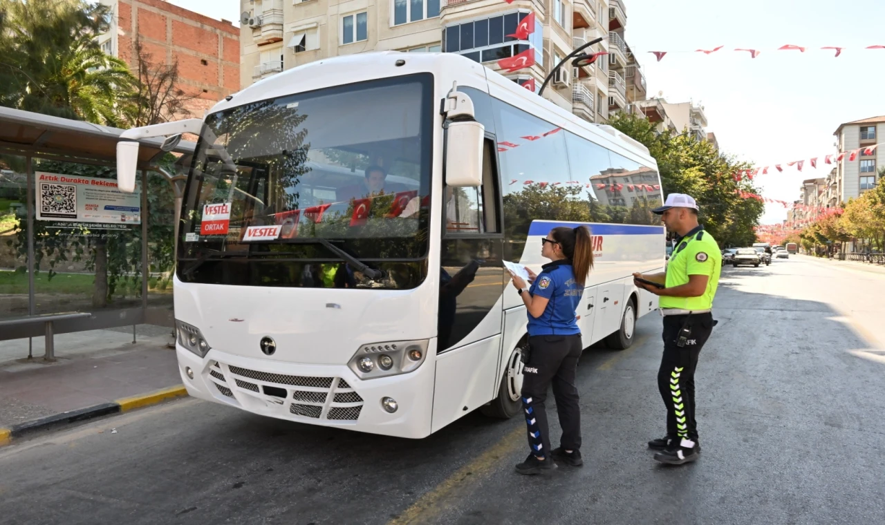 Manisa’da servis araçlarına denetim