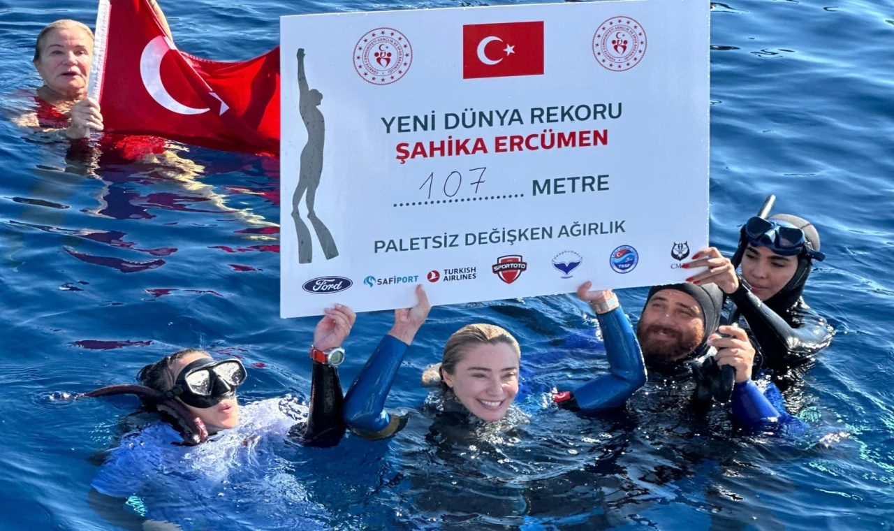 107 metrede paletsiz ’Şahika’ rekor!