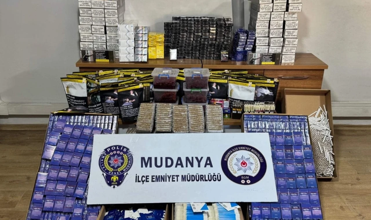 Bursa Mudanya’da kaçak tütün operasyonu