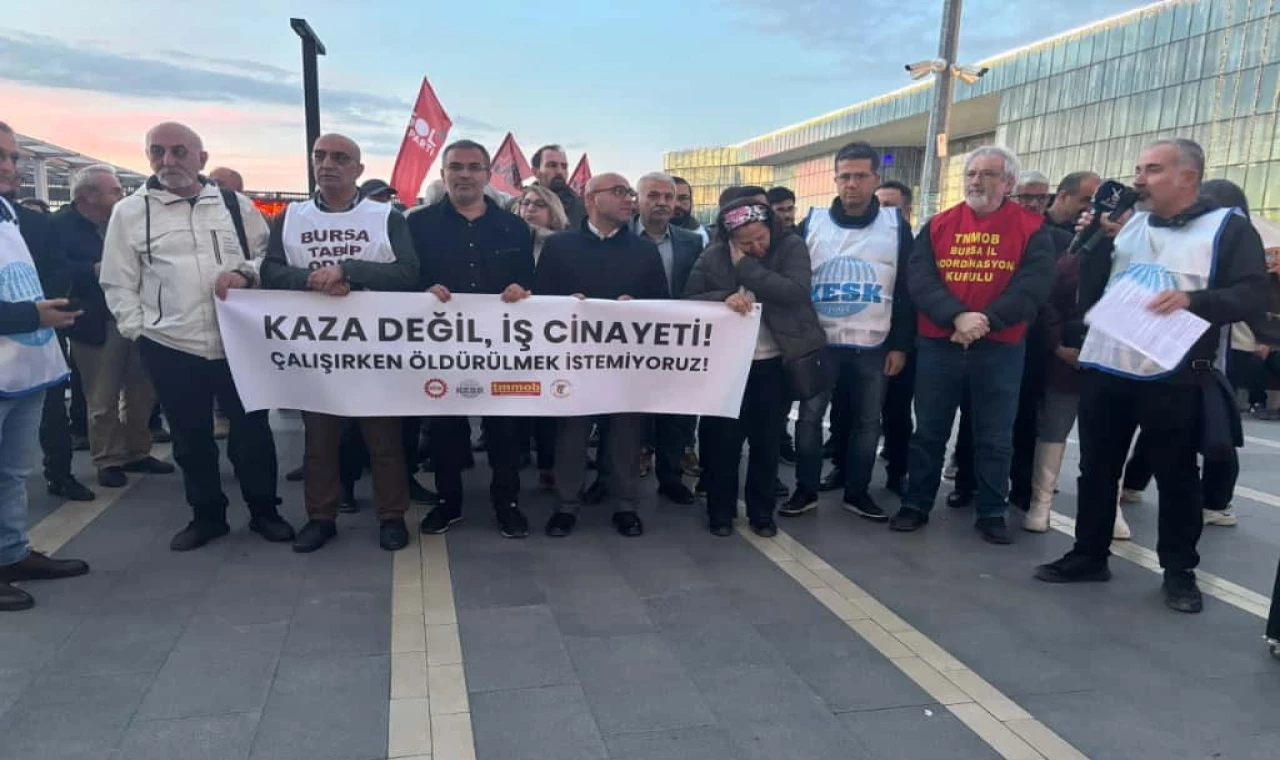 Bursa’da DİSK, KESK, TMMOB ve TTB’den iş cinayetlerine karşı ortak tepki!