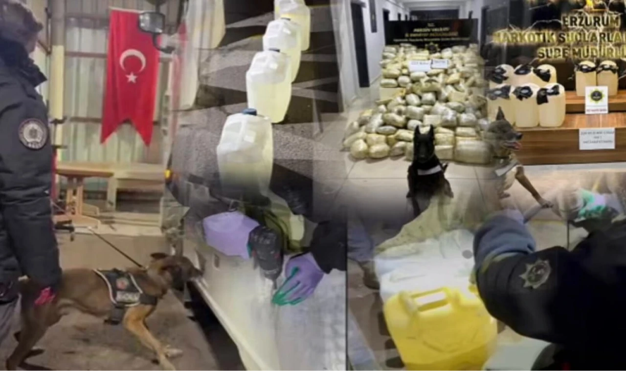Erzurum ve Mersin’de 447 kilogram uyuşturucu: 3 gözaltı