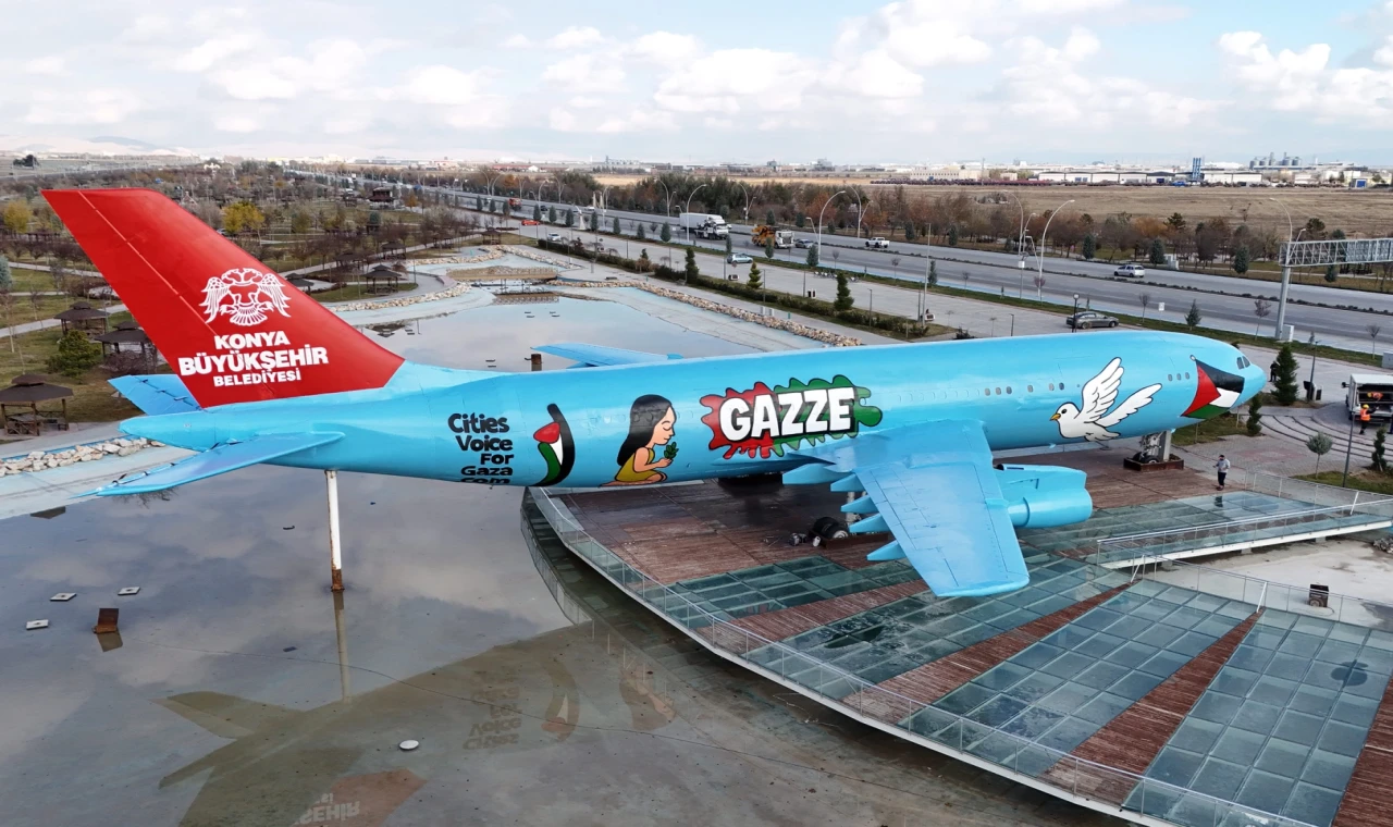 Konya’ya gelenler ’Gazze’ mesajıyla karşılanıyor