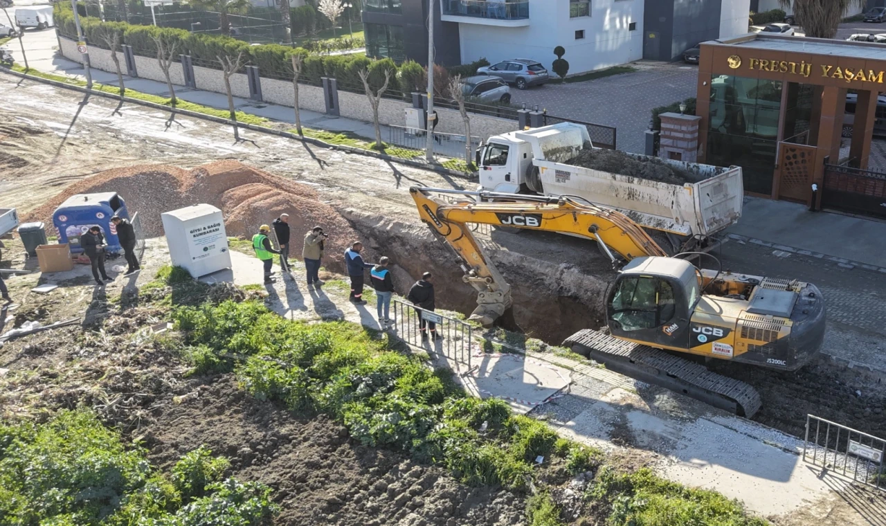 Manisa Güzelyurt’ta sorunlu kanalizasyon hattına yenileme