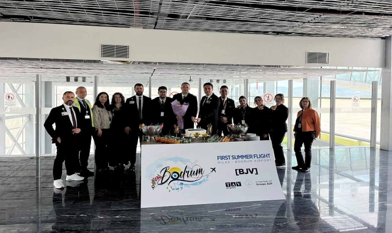 Milas-Bodrum Havalimanı sezonun ilk dış hat uçuşunu karşıladı