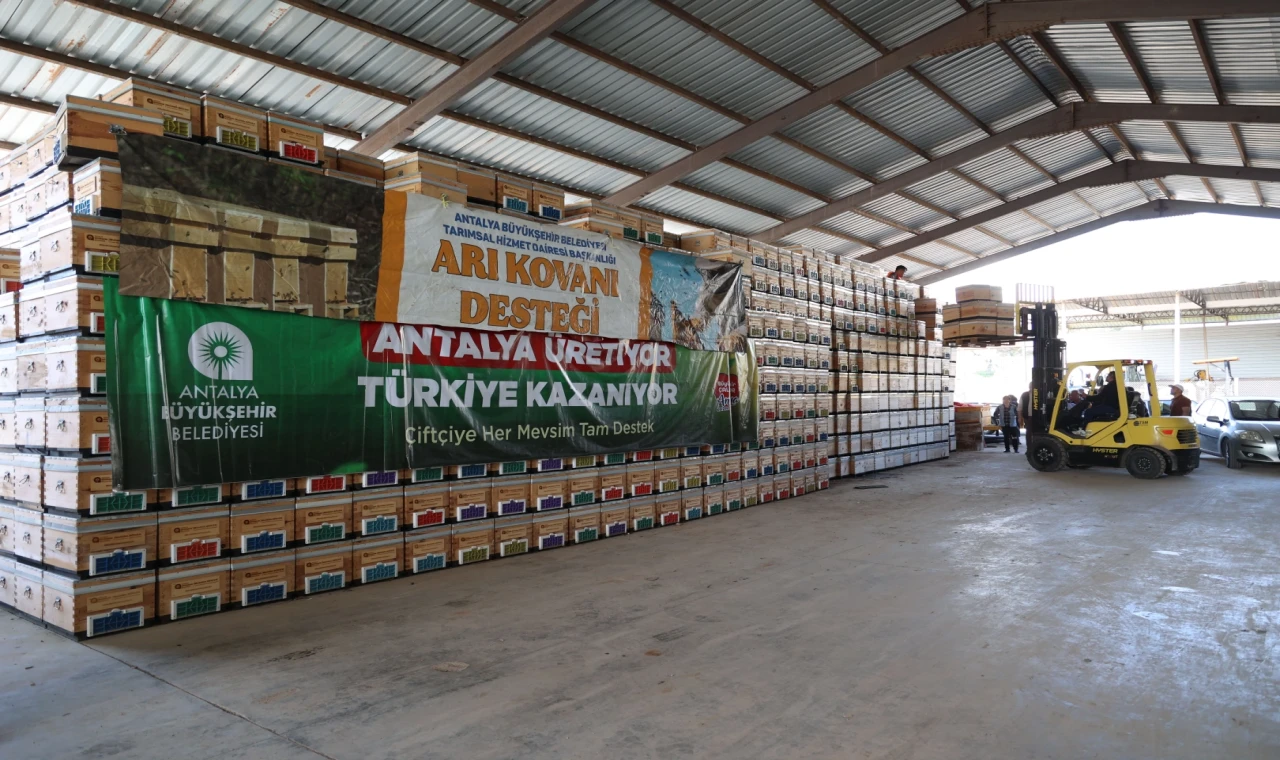 Antalya Büyükşehir’den arıcılara kovan desteği