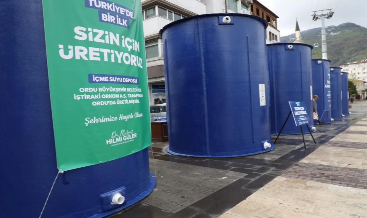 Ordu’da kırsal mahallelere fiberglas depo desteği