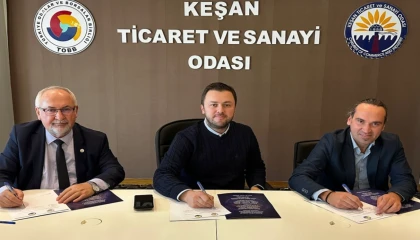 Aydın Güllü ve Hayati Arda’dan Keşan TSO’ya ziyaret