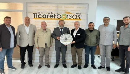 Çorlu Ticaret  Borsası Başkanı Özer Cin’den Keşan Ticaret Borsası’na ziyaret