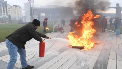Bursa Osmangazi’de başarılı deprem ve yangın tatbikatı