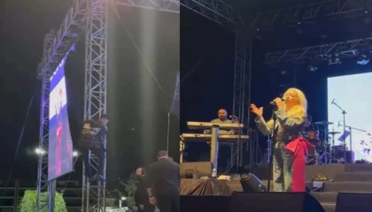 Aksaray’da Ece Seçkin rüzgarı; Örümcek adam gibi tırmandı!