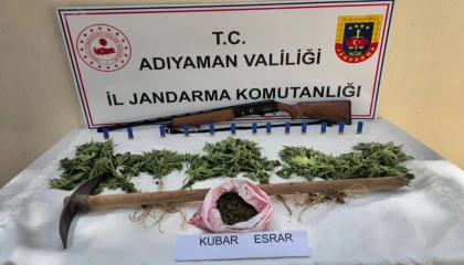 Adıyaman Jandarması’ndan uyuşturucu ve silah operasyon