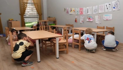 Bursa Nilüferli minikler afet tatbikatıyla bilinçlendi