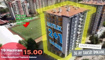 Kayseri Talas’tan taksitli yatırım fırsatı