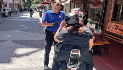 Manisa’da yaya yollarına motosiklet denetimi