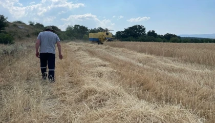 Bursa Büyükşehir’den kırsaldaki üreticiye biçerdöver desteği