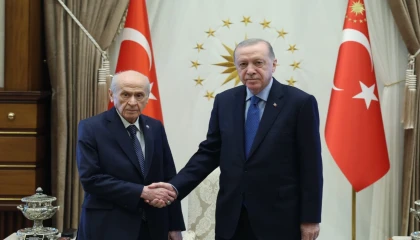 Cumhurbaşkanı Erdoğan, Bahçeli’yi Külliye’de kabul etti