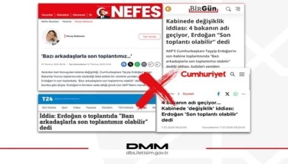 DMM’den ”Erdoğan’ın Kabine açıklaması” iddiasına yalanlama