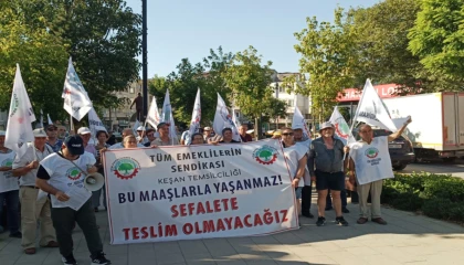 Edirne Keşan’da emeklilerden iktidara uyarı