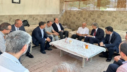 Konya protokolünden şehit Can’ın ailesine taziye ziyareti