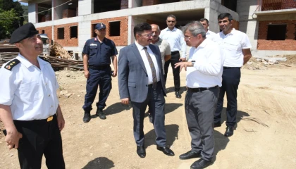 Mudanya’da 12 derslikli ortaokul inşaatına Kaymakam Terzi’den inceleme