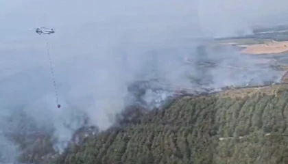 Tekirdağ Şarköy’deki yangında son durum... 15 uçak, 19 helikopter seferber