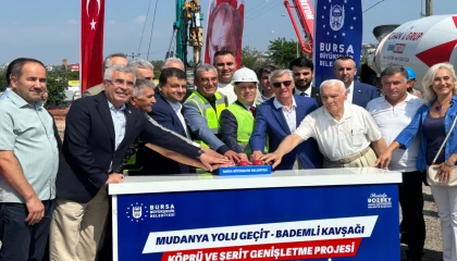 Bursa ulaşımına yeni nefes olacak! Büyükşehir’den Mudanya Yolu Geçit-Bademli Kavşağı Projesi’ne temel