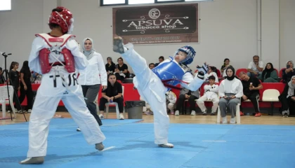 Minikler taekwondoya Bursa Yenişehir ev sahipliği yaptı
