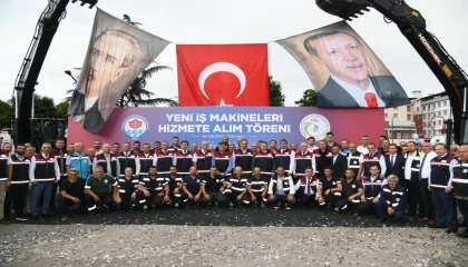 Trabzon’da 19 yeni iş makinesi hizmete alındı