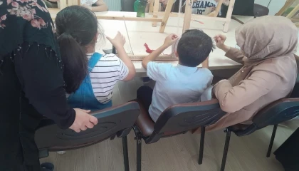 Nevşehirli çocuklar Halı Dokuma Atölyesi’nde
