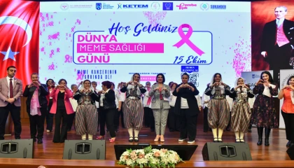 Başkentte pembe ışıklar meme sağlığı için yandı