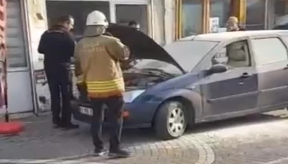 Düzce Konuralp’te araçtan yükselen dumanlar panikletti!