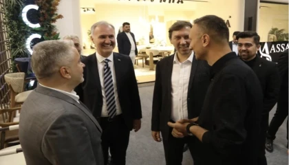 İnegöl’de protokolden Modef Expo’ya ziyaret