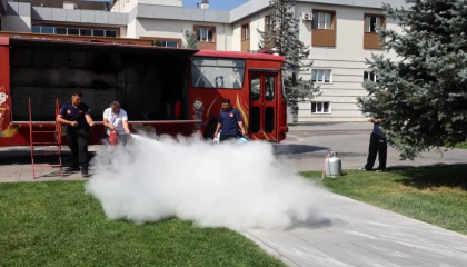 Kayseri Talas personeline yangın eğitimi