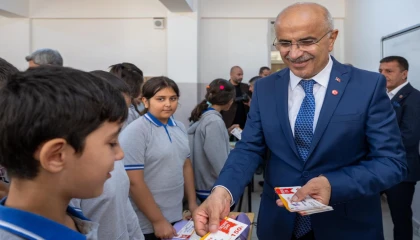 Malatya’da Başkan Er ortaokul öğrencilerini ziyaret etti