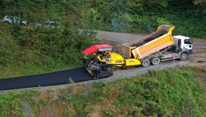 Ordu’da Gürgentepe sıcak asfaltla yenileniyor