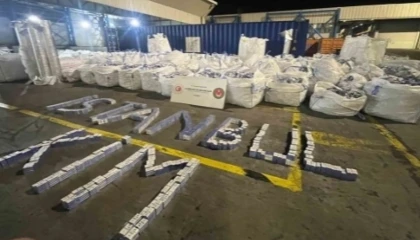 Ambarlı Limanı’nda 94 milyon TL’lik kaçak sigara operasyonu... Tamamı imha edildi