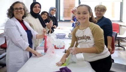 Anne ve çocuklar SAMEK’te birlikte üretti