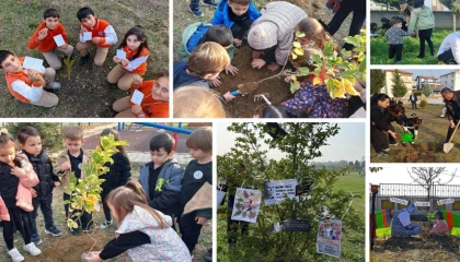 Atatürk’ten ilhamla yeşil vatan... Okullarda fidanlar Atatürk ve vatan sevgisi mesajlarıyla toprakla buluştu