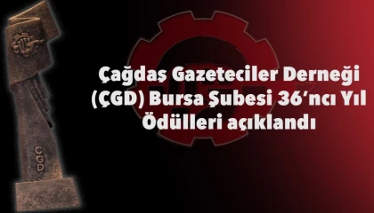 ÇGD Bursa Şubesi 36. yıl ödüllerini açıkladı... Basın Dayanışma Ödülü TELE1’e