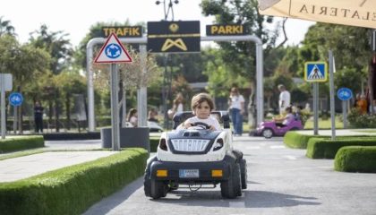 Çocuklar Trafik Parkı’na akın etti